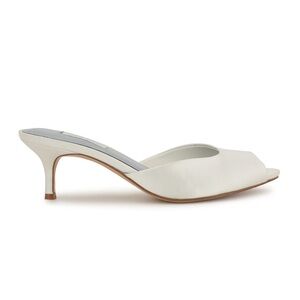 Nine West Luvlie White Peep-Toe Heels